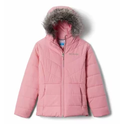 Girls 4-16 Columbia Katelyn Crest Hooded Jacket -Active & Workout Clothes Store 2082851 Pink Orchid