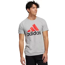 Men's adidas Classic Badge of Sport Tee 44 Men's adidas Classic Badge of Sport Tee -Active & Workout Clothes Store 2592871 Medium Gray Vivid Red