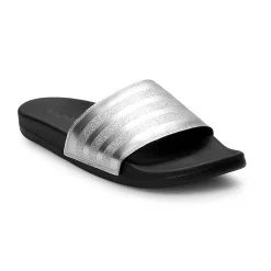 Adidas adilette Cloudfoam Women's Slide Sandals -Active & Workout Clothes Store 2891253 Metallic Silver Black