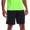 Men's Under Armour Tech Graphic Shorts -Active & Workout Clothes Store 3450298 Black Quirky Lime