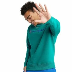 Men's Champion® Powerblend Fleece Sweatshirt -Active & Workout Clothes Store 3614978 Green Reef