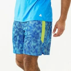 Men's Tek Gear® Printed Dry Tek Short -Active & Workout Clothes Store 3929464 Azure Geo Squares