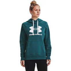 Women's Under Armour Rival Fleece Logo Hoodie -Active & Workout Clothes Store 4246170 Tourmaline Teal