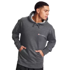 Men's Champion® Powerblend Fleece Hoodie -Active & Workout Clothes Store 4266370 Granite He