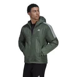 Men's adidas Core Insulated Hooded Jacket -Active & Workout Clothes Store 4323243 Green Oxide