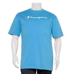 Big & Tall Champion® Modern-Fit Logo Tee -Active & Workout Clothes Store 4397460 Blue Jay