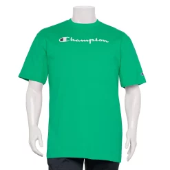 Big & Tall Champion® Modern-Fit Logo Tee -Active & Workout Clothes Store 4397460 Green Vine