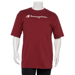 Big & Tall Champion® Modern-Fit Logo Tee -Active & Workout Clothes Store 4397460 Maroon