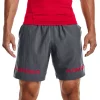 Men's Under Armour Graphic Wordmark Woven Shorts -Active & Workout Clothes Store 4468887 Pitch Gray Red