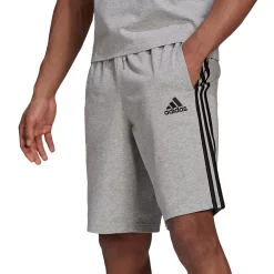 Men's adidas 3-Stripe Jersey Shorts -Active & Workout Clothes Store 4485657 Medium Gray Black