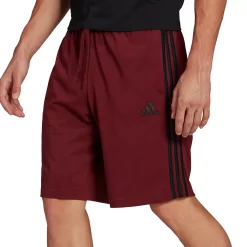 Men's adidas 3-Stripe Jersey Shorts -Active & Workout Clothes Store 4485657 Shadow Red