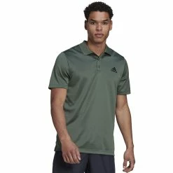 Men's adidas Design to Move Polo -Active & Workout Clothes Store 4486163 Green Oxide