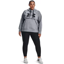 Plus Size Under Armour Rival Fleece Logo Hoodie -Active & Workout Clothes Store 4549575 ALT2