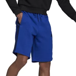 Big & Tall adidas 3-Stripe Fleece Shorts -Active & Workout Clothes Store 4650226 Team Royal Blue