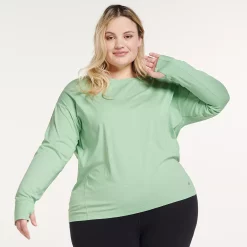 Plus Size FLX Harmony Front Seam Tee -Active & Workout Clothes Store 4657189 Flirty Green