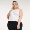 Plus Size FLX Harmony Seamed Tank 1 Plus Size FLX Harmony Seamed Tank -Active & Workout Clothes Store 4858161 White