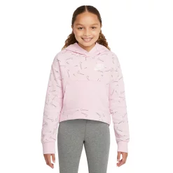 Girls 7-16 Nike Printed Fleece Hoodie -Active & Workout Clothes Store 4878466 Pink Foam