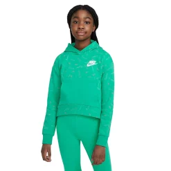 Girls 7-16 Nike Printed Fleece Hoodie -Active & Workout Clothes Store 4878466 Roma Green White