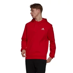 Men's adidas Feel Cozy Pullover Fleece Hoodie -Active & Workout Clothes Store 4882714 Scarlet White