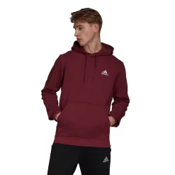 Men's adidas Feel Cozy Pullover Fleece Hoodie -Active & Workout Clothes Store 4882714 Victory Crimson White