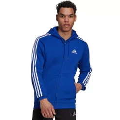 Men's adidas Essential Full-Zip Fleece Hoodie -Active & Workout Clothes Store 4883022 Team Royal White