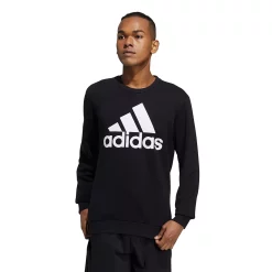 Men's adidas Badge of Sport Fleece Sweatshirt -Active & Workout Clothes Store 4883074 Black White