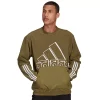 Men's adidas Brand Love Polar Fleece Sweatshirt -Active & Workout Clothes Store 4884597 Focus Olive White