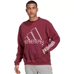 Men's adidas Brand Love Polar Fleece Sweatshirt -Active & Workout Clothes Store 4884597 Victory Crimson Black