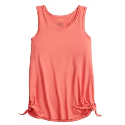Girls 7-16 Tek Gear® Side Knot Fashion Tank Top in Regular & Plus Size -Active & Workout Clothes Store 4926558 Coral Sunset