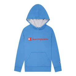 Kids 7-20 Champion® Script Fleece Hoodie -Active & Workout Clothes Store 4928961 Balboa Blue