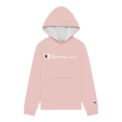 Kids 7-20 Champion® Script Fleece Hoodie -Active & Workout Clothes Store 4928961 Desert Stone