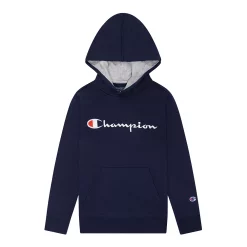 Kids 7-20 Champion® Script Fleece Hoodie -Active & Workout Clothes Store 4928961 Navy