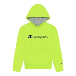 Kids 7-20 Champion® Script Fleece Hoodie -Active & Workout Clothes Store 4928961 Reflector Green