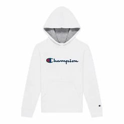Kids 7-20 Champion® Script Fleece Hoodie -Active & Workout Clothes Store 4928961 White