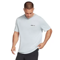 Men's Skechers® GO-Dri Premium Tee -Active & Workout Clothes Store 4981362 Blue Fog White