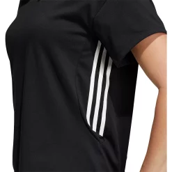 Women's adidas 3-Stripe Polo Top -Active & Workout Clothes Store 4981926 ALT3