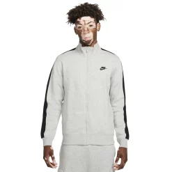 Men's Nike Brushed-Back Track Jacket -Active & Workout Clothes Store 4992655 Gray Heather Black