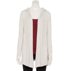 Women's Tek Gear® French Terry Hooded Wrap -Active & Workout Clothes Store 4997889 Light Shade Heather