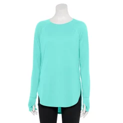 Women's Tek Gear® High Slit Tunic -Active & Workout Clothes Store 5001983 Aqua Crystal