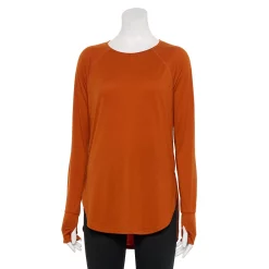 Women's Tek Gear® High Slit Tunic -Active & Workout Clothes Store 5001983 Cedar Spice