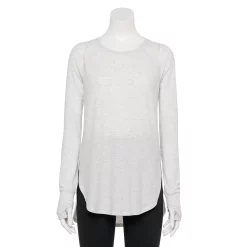 Women's Tek Gear® High Slit Tunic -Active & Workout Clothes Store 5001983 Light Shade Heather