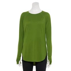 Women's Tek Gear® High Slit Tunic -Active & Workout Clothes Store 5001983 Pesto Olive