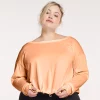 Plus Size FLX Cinched Bungee-Hem Top 2 Plus Size FLX Cinched Bungee-Hem Top -Active & Workout Clothes Store 5028260