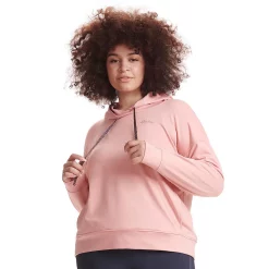 Plus Size Spalding Super Soft Fleece Hoodie -Active & Workout Clothes Store 5047165 Bridal Rose