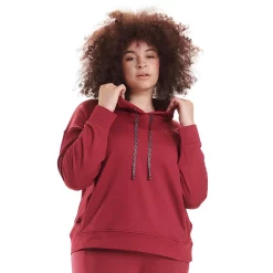 Plus Size Spalding Super Soft Fleece Hoodie -Active & Workout Clothes Store 5047165 Red Plum