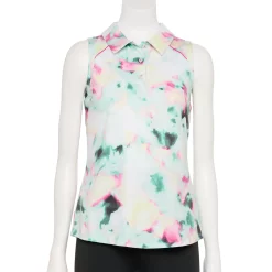 Women's Tek Gear® Sleeveless Golf Polo -Active & Workout Clothes Store 5068427 Aqua Multi Dye
