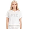 Women's PSK Collective Glossy Logo Cropped Tee -Active & Workout Clothes Store 5089267 White