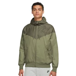 Men's Nike Windrunner Hooded Jacket -Active & Workout Clothes Store 5118615 Alligator Medium Olive