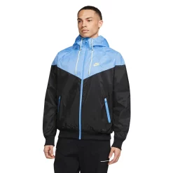 Men's Nike Windrunner Hooded Jacket -Active & Workout Clothes Store 5118615 Black Unvrsty Blu Ctrn
