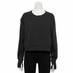 Women's Tek Gear® Ultrasoft Fleece Oversized Sweatshirt -Active & Workout Clothes Store 5128574 Mineral Black